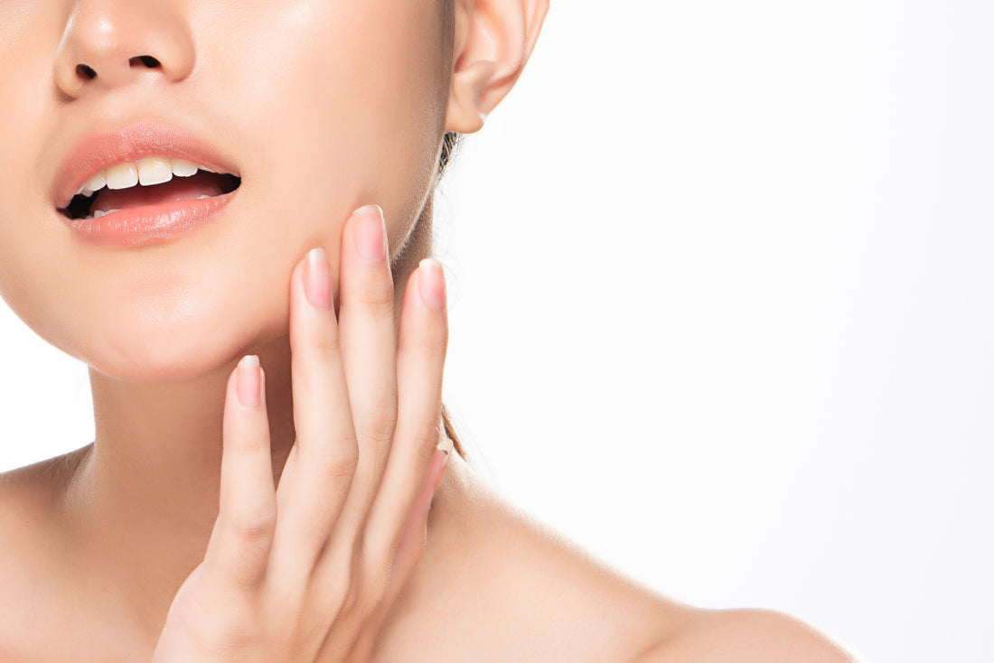 Close up of a woman with healthy skin