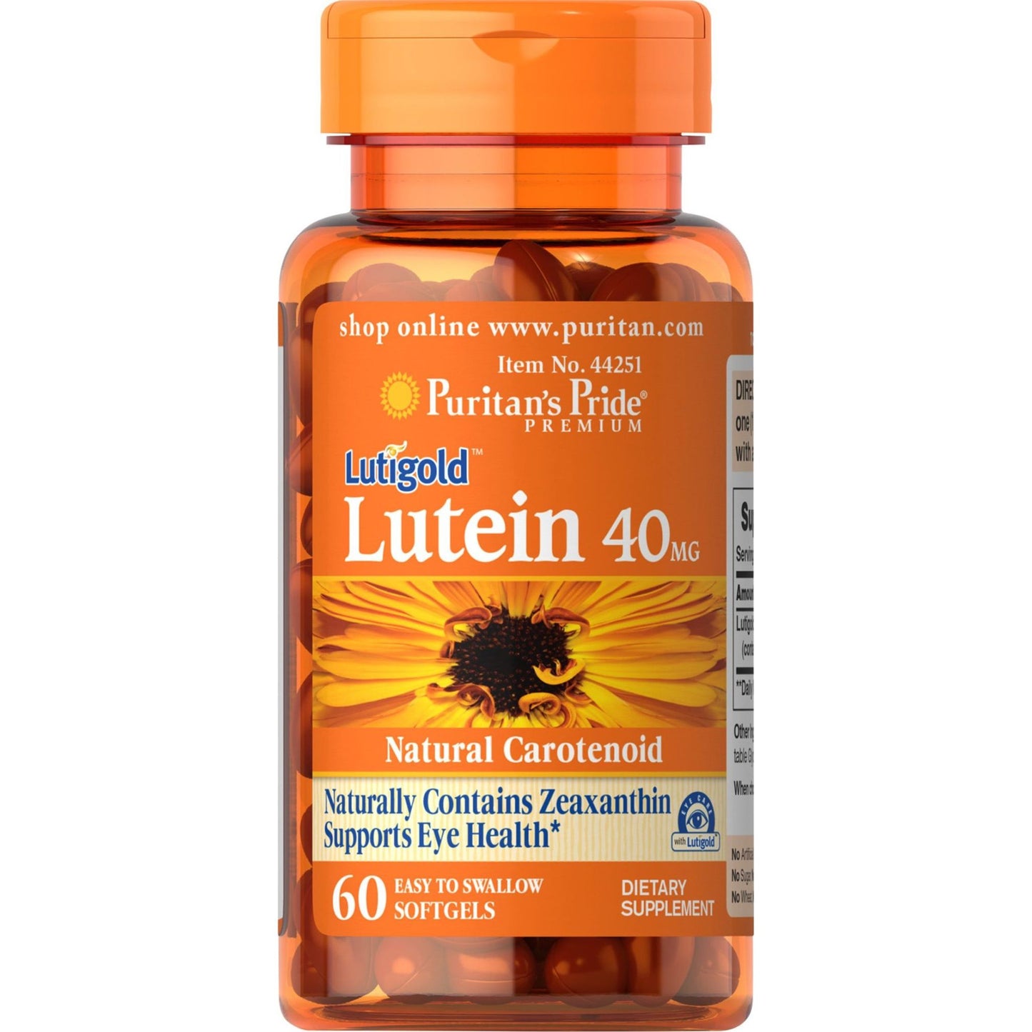 Lutein 40 mg with Zeaxanthin 60 softgels | CLEARANCE 50% OFF