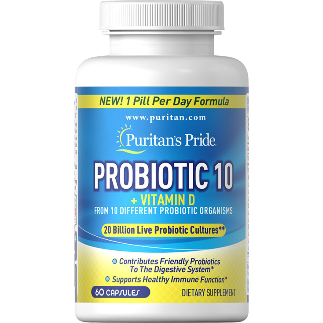 Gut and Digestive Health Probiotic 10 plus Vitamin D and Magnesium Citrate 210mg