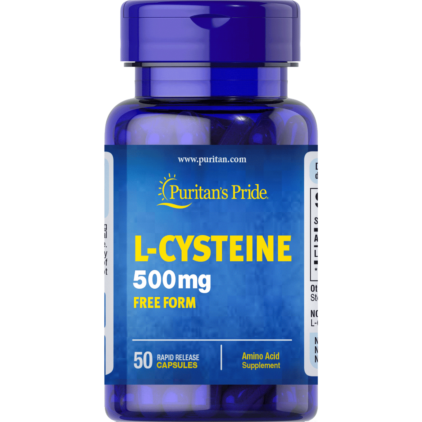 L-Cysteine 500 mg 50 Capsules