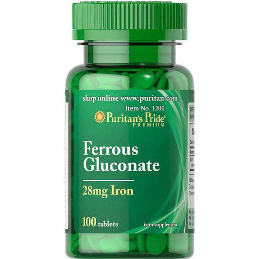 Ferrous Gluconate (28 mg Iron) 100 tablets