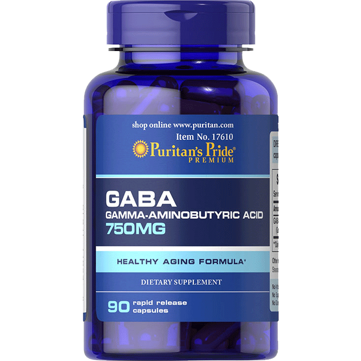 GABA Gamma Aminobutyric Acid 750mg 90 capsules