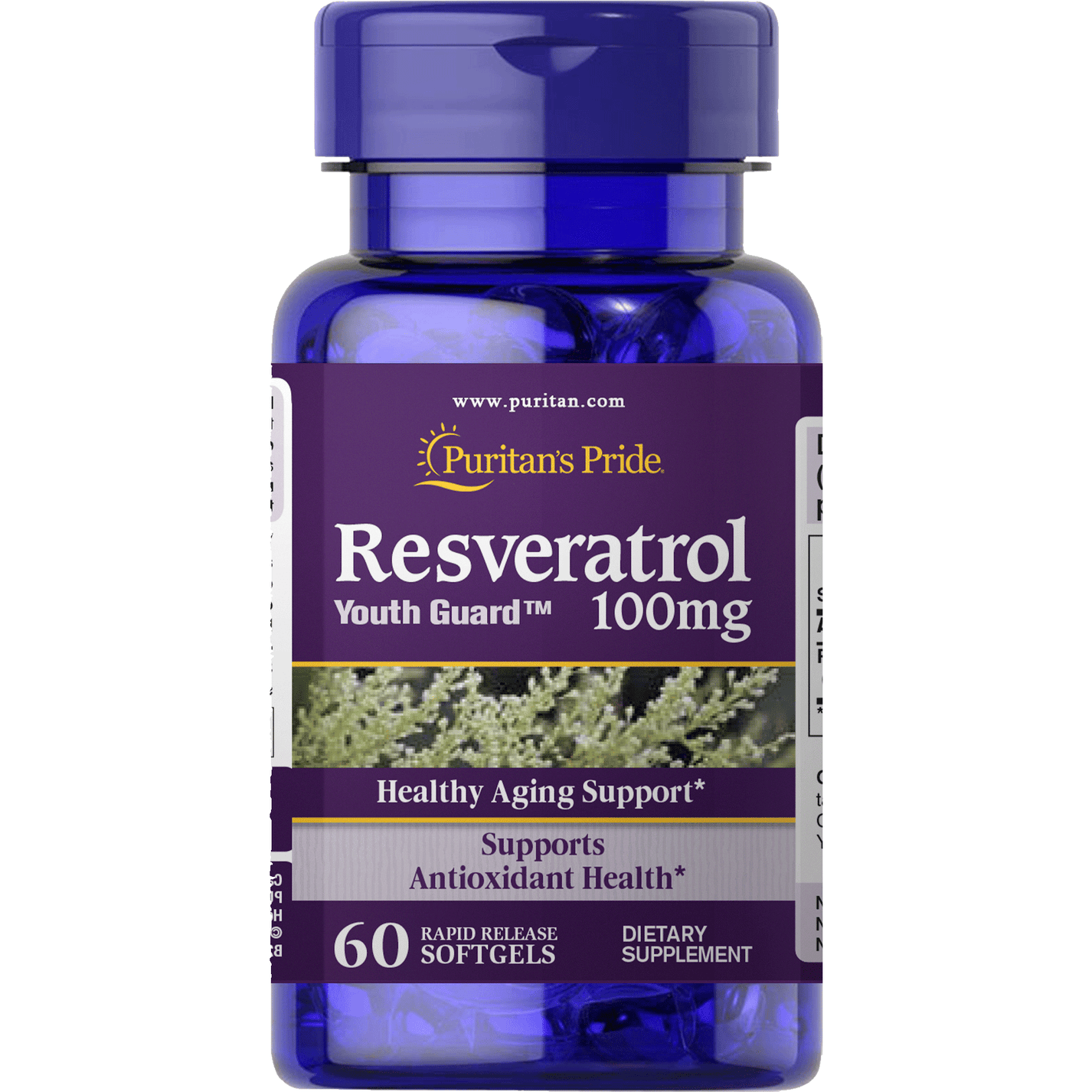 Resveratrol 100 mg 60 softgels – Puritan's Pride Philippines