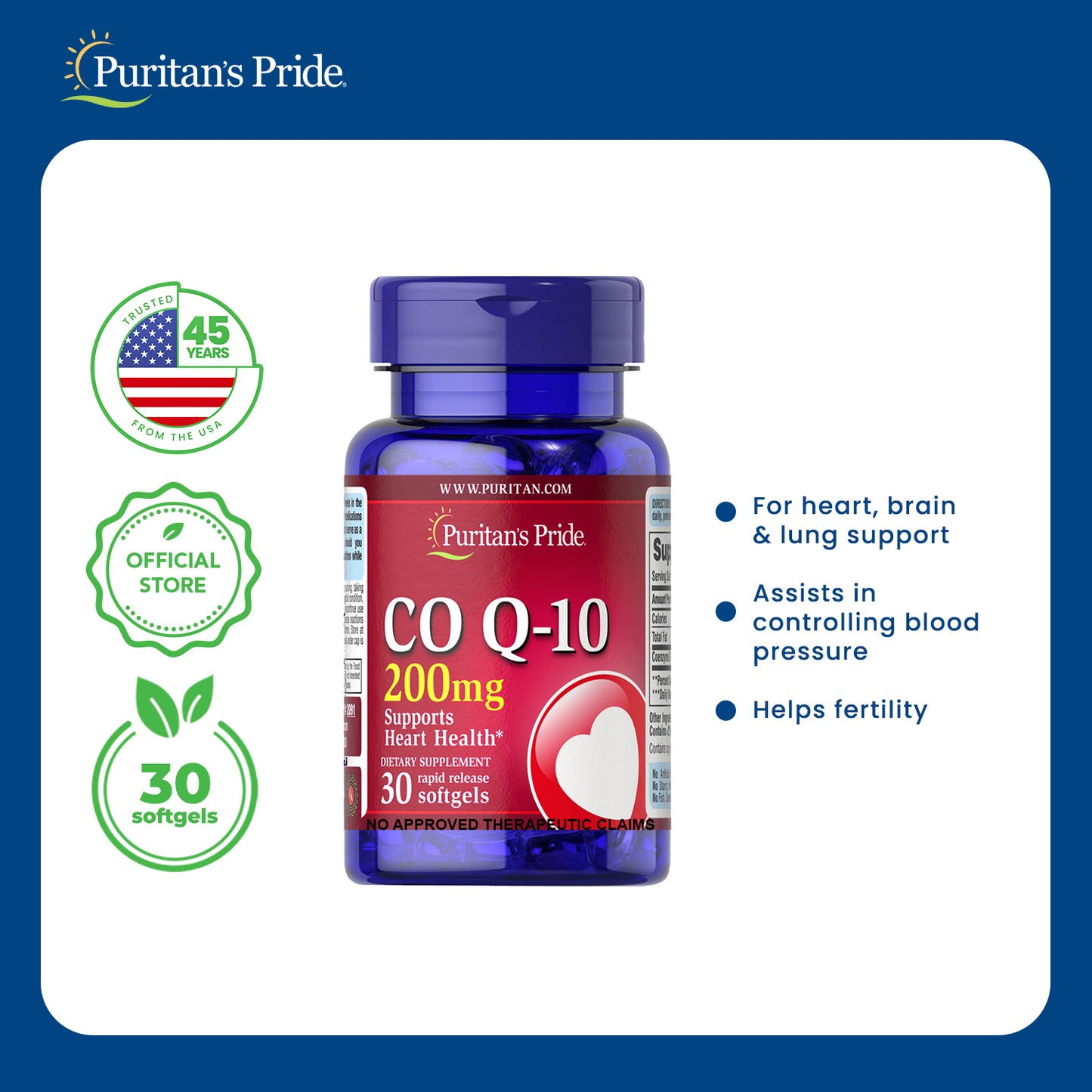 Co Q-10 200 mg 30 softgels