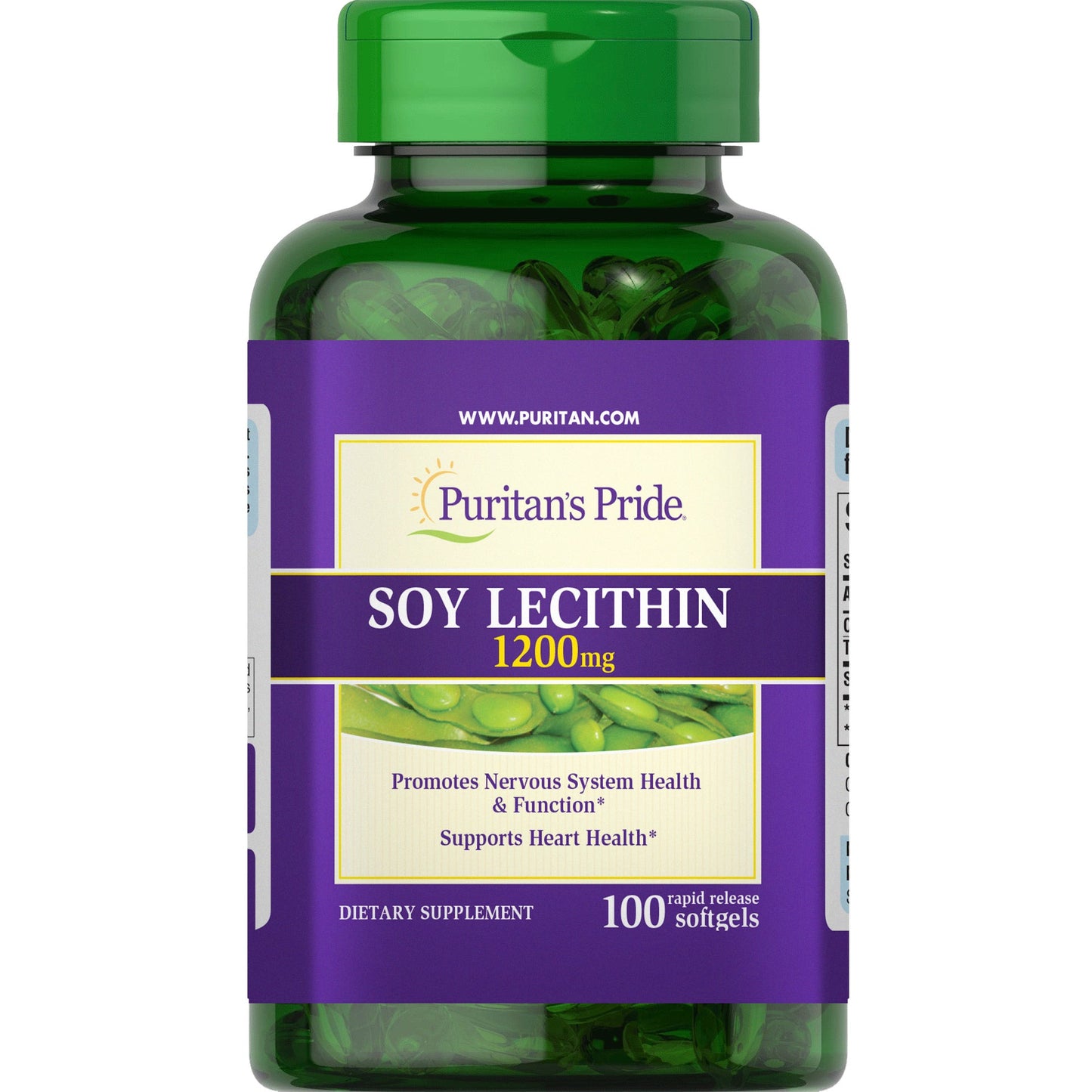 Soy Lecithin 1200mg 100 Rapid Release Softgels