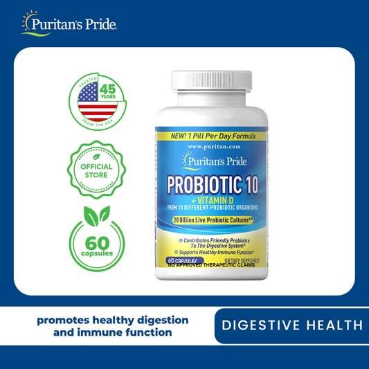 Probiotic 10 plus Vitamin D 60 Capsules