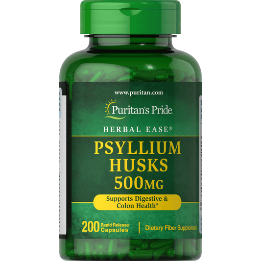 Psyllium Husks 500 mg 200 capsules