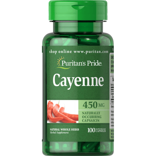 Cayenne Capsicum 450 mg 100 capsules