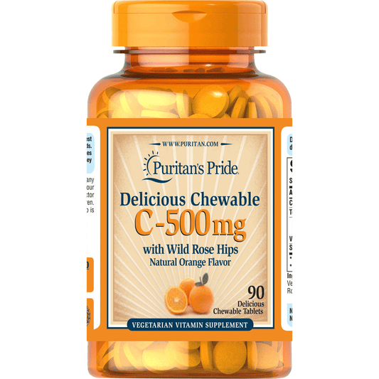 Chewable C-500 with Wild Rose Hips 90 Tablets
