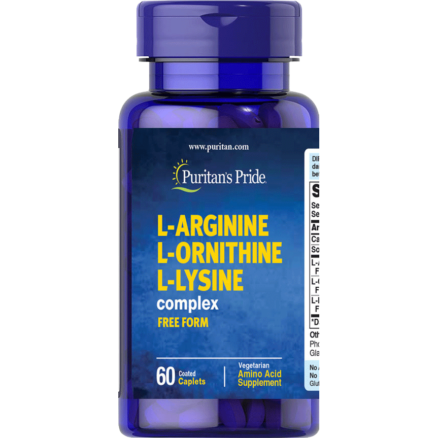 L-Arginine L-Ornithine L-Lysine 60 tablets – Puritan's Pride Philippines