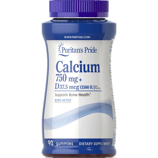 Calcium 750mg plus Vitamin D 37.5mcg (1500IU) Gummy 90 gummies