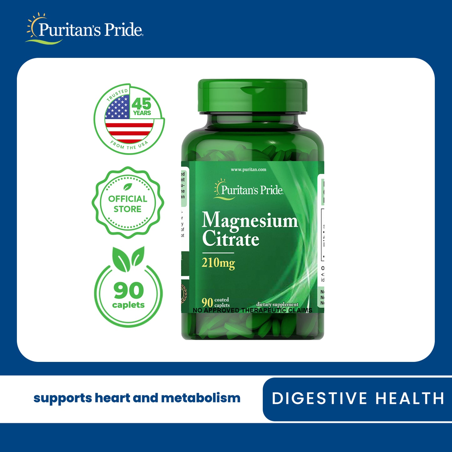 Magnesium Citrate 210mg 90 Caplets