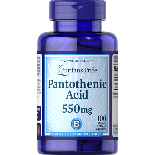 Pantothenic Acid 550 mg 100 capsules