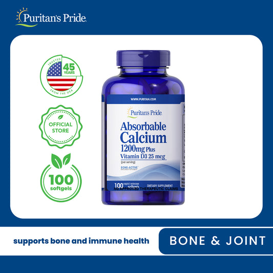 Calcium Vitamin D3 100 softgels 1200mg 1000iu Vitamin D Puritan's Pride