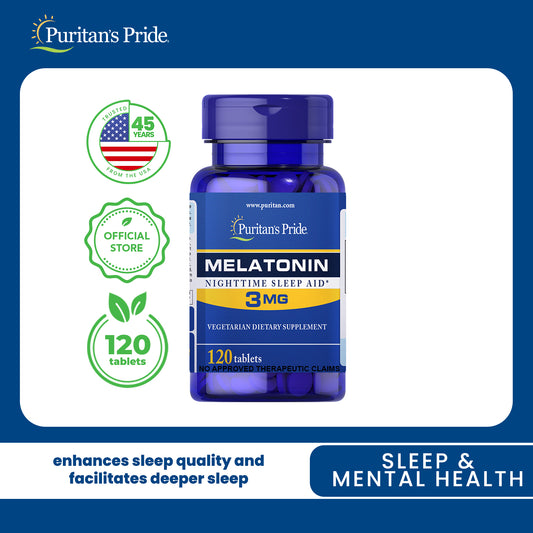 Melatonin 3mg 120 tablets Sleep Aid Puritan's Pride