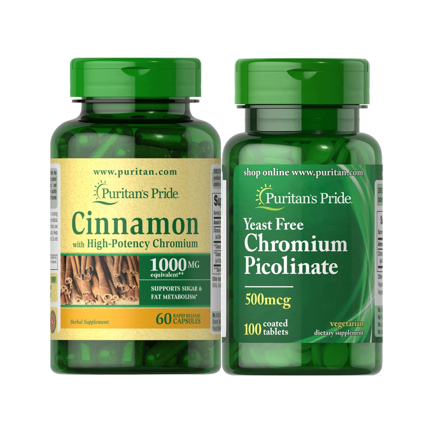 Blood Sugar Control Pack A Cinnamon Complex with High Potency Chromium 1000mg and Chromium Picolinate 500mcg