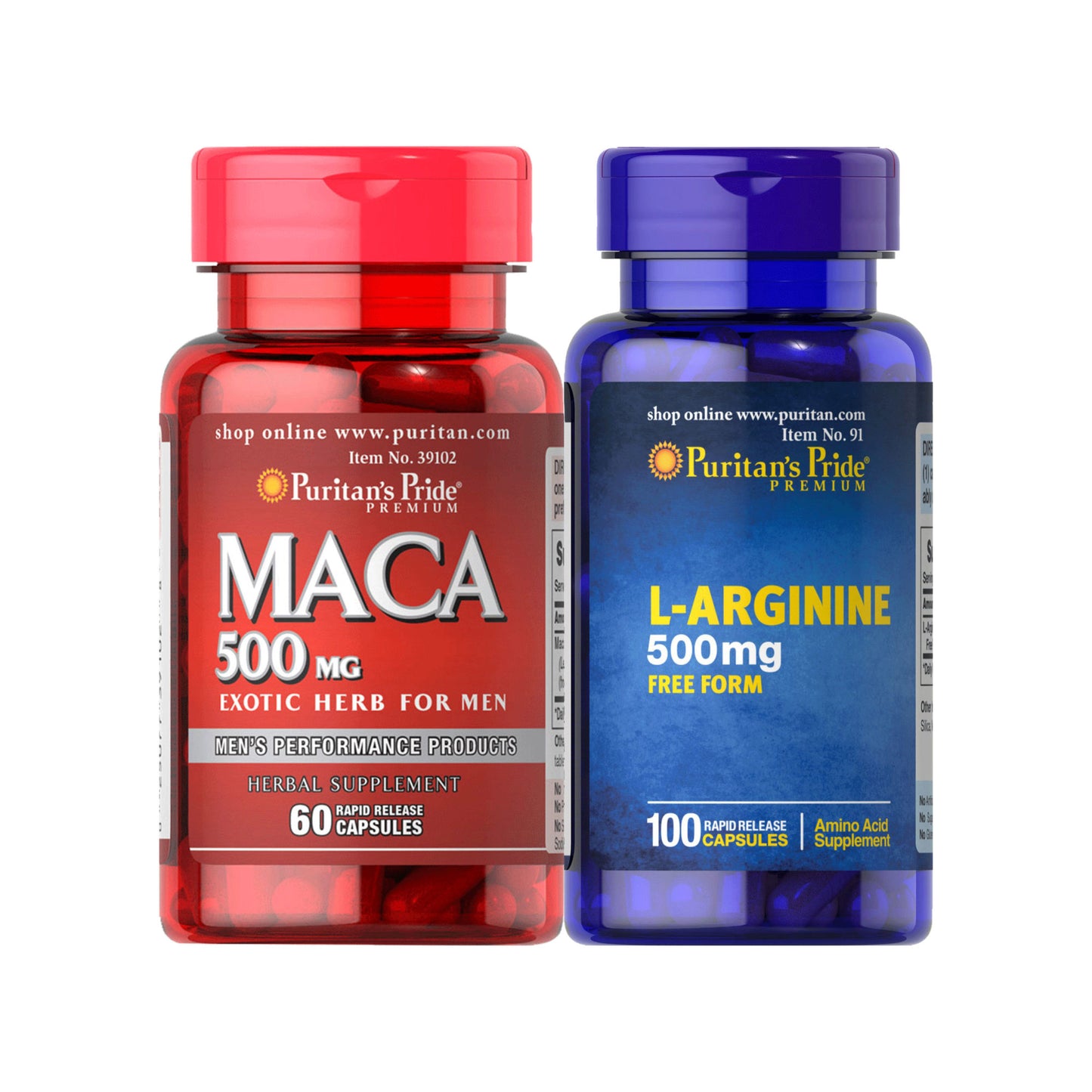 Men's Health Pack B Maca 500 mg and L-Arginine 500mg